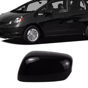 Black Left Driver Side Car Rearview Mirror Cap Cover For Honda Fit/Jazz 2009-13 - Picture 1 of 3