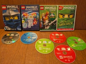 🔥 NINJAGO DVD Movie LOT Green Ninja 1st Season Battle for New City (Tested!)🔥 - Imagen 1 de 7