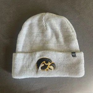 Men's '47 Gray Iowa Hawkeyes Brain Freeze Cuffed Knit Hat.  - Picture 1 of 8