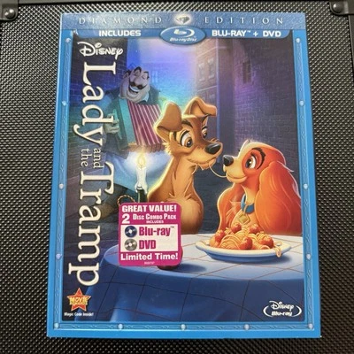 Disney's Lady and the Tramp - DVD/Blu Ray - Diamond Edition [New with sleeve] Foto 1 de 4
