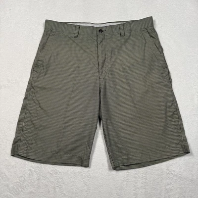 Callaway 高尔夫短裤男式 34 绿色黑色微格子格子格子性能技术 — 第 1/4 张图片