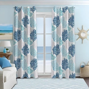 weesire Tende Nautiche Costiera Decorative Spiaggia Oceano Corallo 50% Blocco Luce - Foto 1 di 7