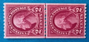 606 ( 2c Wash Coil ) - LINE PAIR - GEM CENTER - PO FRESH - MNH - RARE as SUCH!! - Bild 1 von 3