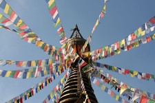 Tibetische Gebetsfahnen,14 x19 cm 5,00 Meter Länge ,Buddhismus,Tibet,