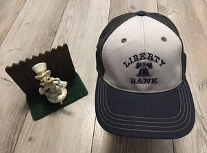 Liberty National Bank And Trust Trucker Hat New Display Gray Navy - Picture 1 of 6