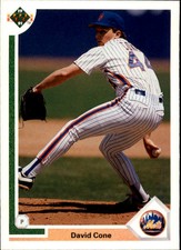 1991 Upper Deck New York Mets Baseball Card #366 David Cone