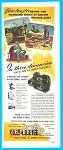 1946 View Master ver el mundo IMPRIMIR ANUNCIO estereoscopios carretes estereoscópicos juguete - Imagen 1 de 3