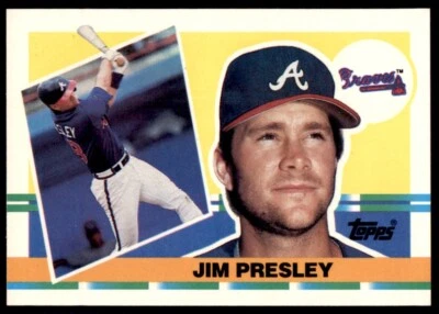 1990 Topps Big Jim Presley Atlanta Braves #304 2087b - Image 1 of 2