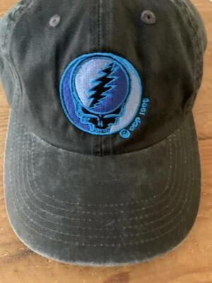 Grateful Dead Stealie 黑色灰色帽子偷你的脸全新黑死头帽! — 第 1/4 张图片