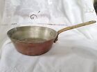 Old Copper Tin-lined Brass Handled  Vintage Pan
