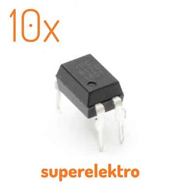 10x Optokoppler PC817C PC817 DIP-4 DIP4 DIL-4 DIL4 THT optocoupler Opto-Koppler - Bild 1 von 4