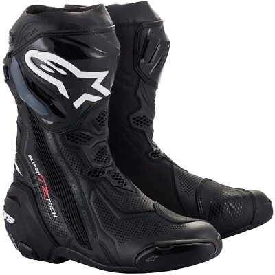 Motorcycle Boots 42 - Alpinestars Supertech R Vented - Black - Image 1 of 3