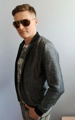 The Kooples mens linen bomber jacket coat  - Image 1 of 4