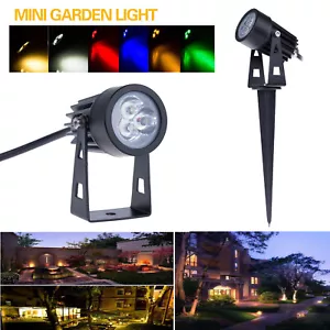 1/10x mini 3W luce da giardino esterno LED faretto alluvione prato lampada paesaggio MKT - Foto 1 di 14