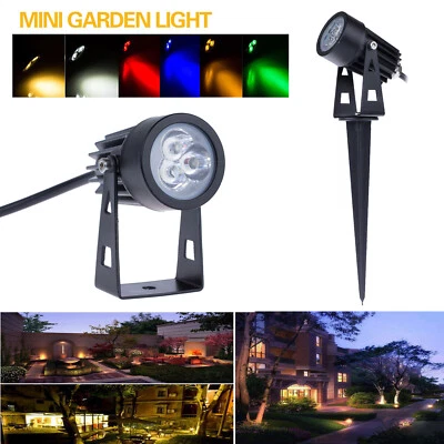 1/10x mini 3W Outdoor Garden Light LED Flood Spot Light Lawn Landscape Lamp MKT - Image 1 of 4