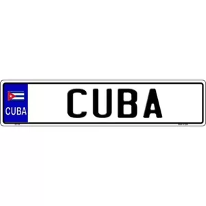 Cuba Metal European 20.5" x 4.5" License Plate Sign for Car Truck Home - Picture 1 of 1