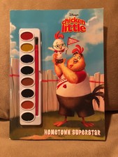 Disney Chicken Little Hometown Star Water Color Coloring Book New Brush Palette