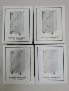 Brand New Four (4) Stainless Napkin Dispenser For Home Or Restaurant - Picture 1 of 11