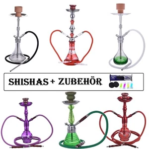 Wasserpfeife 2er Schlauch Shisha Nargile Set ca.55cm Orientalisch Hookah Aktion - Bild 1 von 32