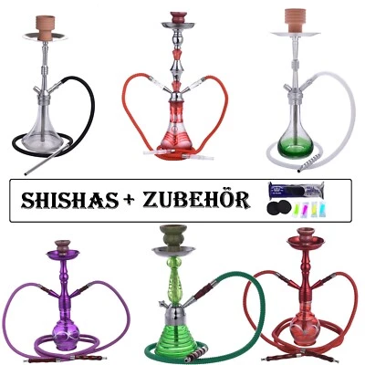 Wasserpfeife 2er Schlauch Shisha Nargile Set ca.55cm Orientalisch Hookah Aktion - Bild 1 von 4