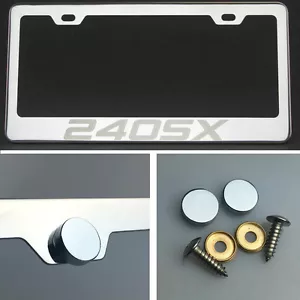 240SX Esmalte Grabado Láser Acero Inoxidable Marco Tapa de Tornillo Cromado - Imagen 1 de 12