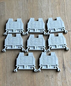 ALLEN BRADLEY 1492-W4 GRAY TERMINAL BLOCKS LOT OF 8 - Picture 1 of 6