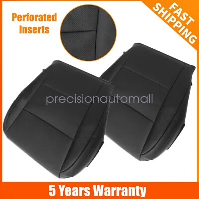 Front Bottom Perforated Leather Seat Cover Black For 2013 2014 2015 LEXUS ES350 - Image 1 of 4