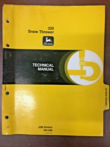 JOHN DEERE 320 SNOW THROWER TECHNICAL MANUAL TM1209 - Picture 1 of 7