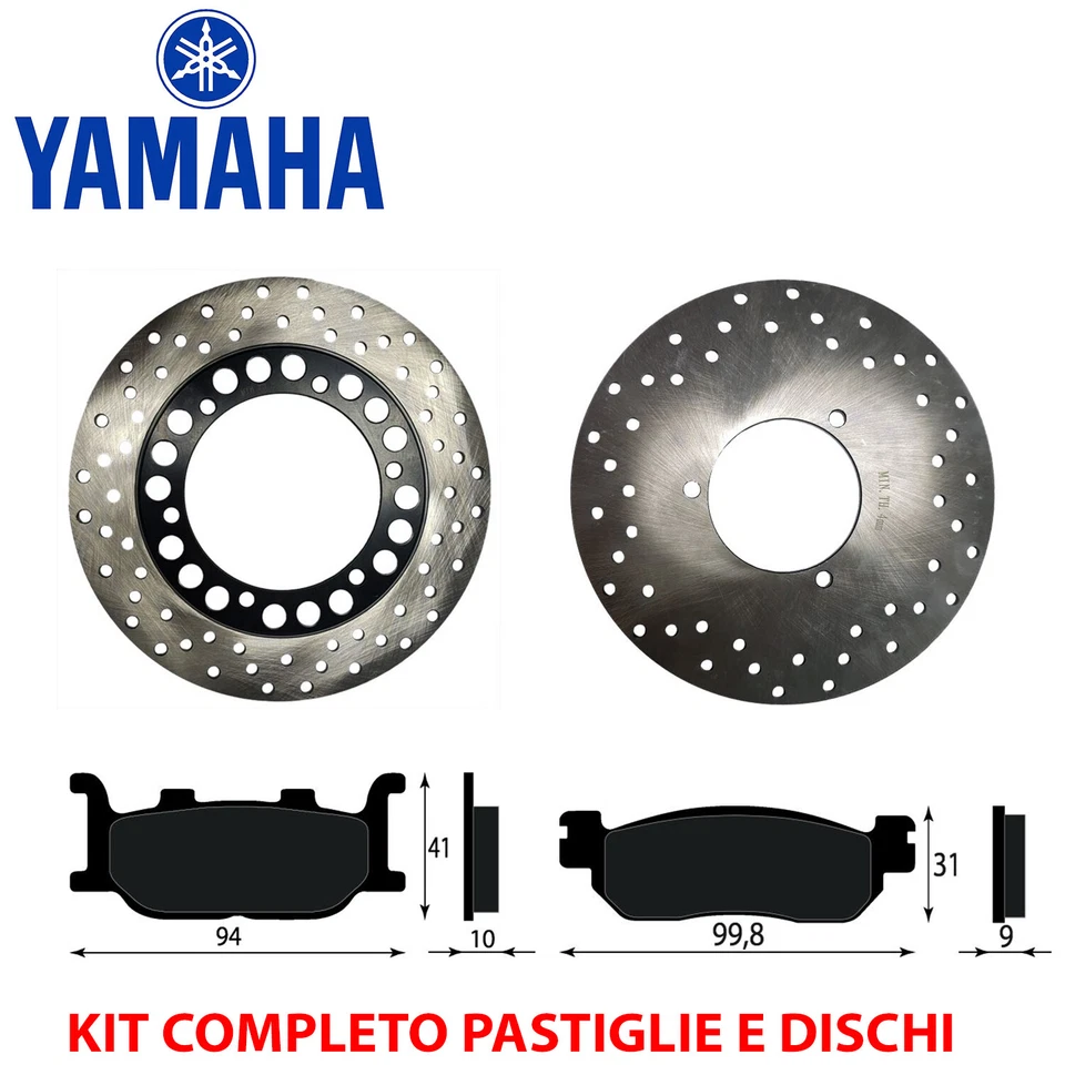 CRP KIT COMPLETO FRENO PASTIGLIE E DISCHI YAMAHA MAJESTY DX ABS YP 250 1998 2000