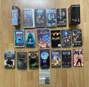 Vtg VHS Movie Bundle- Rare Disney Jaws, Back To Future, Batman, Michael Jackson - Picture 1 of 17