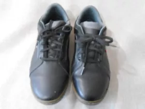 HydroHalt Golf Shoes Men's Size 9.5 Black Gray Leather Walter Hagen Ortholite - Picture 1 of 7