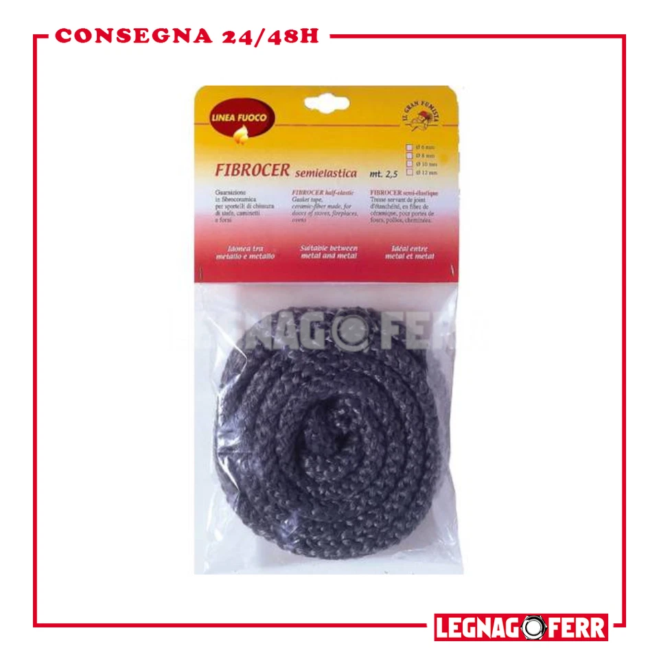 Fibrocer Guarnizione Semielastica MT 2,5 Vari Diametri - Immagine 1 di 1