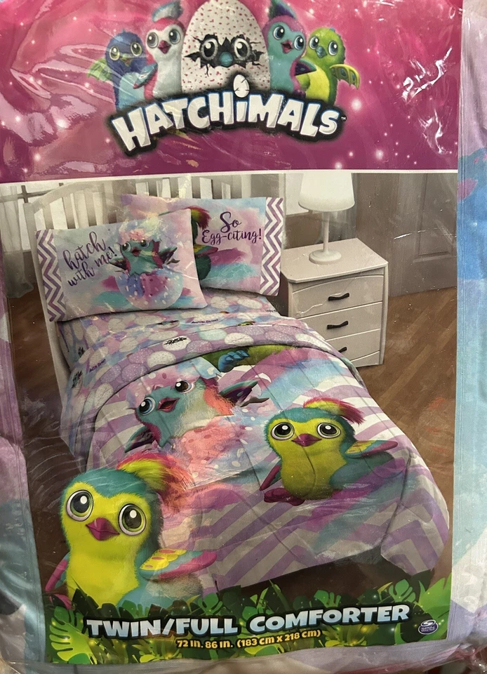 Hatchimals Water Cheggron Comforter Reversible Twin/Full Bed - Image 1 of 1