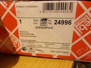 febi 24996 Ignition Coil Fits Peugeot Citroen - Picture 1 of 3