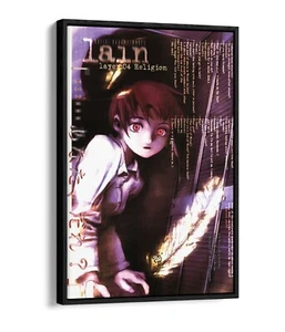 SERIAL EXPERIMENTS LAIN POSTER REPRODUCTION -FLOAT EFFECT CANVAS WALL ART PRINT - Picture 1 of 12