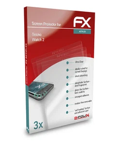 atFoliX 3x Beschermfolie voor Tecno Watch 2 Protective Film duidelijk&flexibel - Zdjęcie 1 z 4