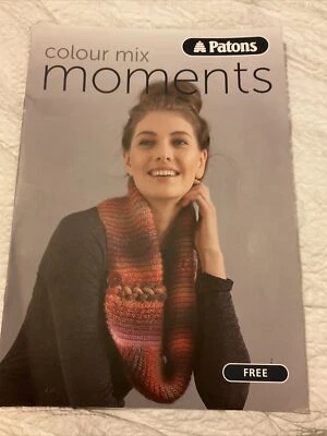 Patons knitting pattern shawl scarf jumper cowl hat - Colour Mix Moments - Image 1 of 4