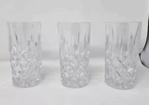 Nachtmann Noblesse Long Drink 6” Glasses Cut Crystal Tumblers 14 oz (Set Of 3) - Picture 1 of 4