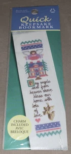 Quick Keepsake Bookmark Cross Stitch Kit Bless Our Home by Leisure Arts NEW USA - Picture 1 of 2