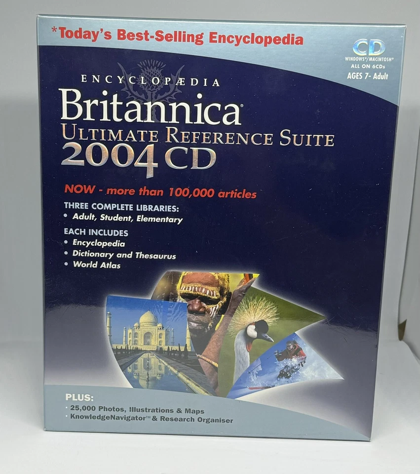 ENCYCLOPEDIA BRITANNICA 2004 Ultimate Reference Suite CD Brand New Free Post - image 1 of 3