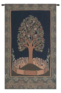 Lebensbaum 4 italienische Wandbilder Wandteppich Wandbehang - Bild 1 von 4