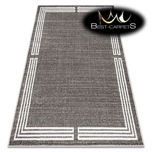 Moderno Diseñador Elegante Alfombra MATEO Marco Estructural GRIS BEIGE Mejor Calidad - Imagen 1 de 10