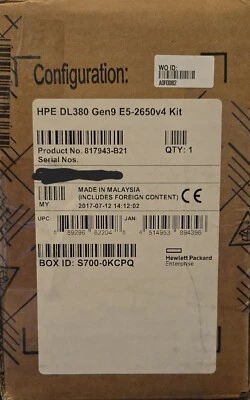 NEW INTEL XEON CPU KIT E5-2650V4 12 CORE 2.2GHZ HPE PROLIANT DL380 G9 817943-B21 - Image 1 of 2