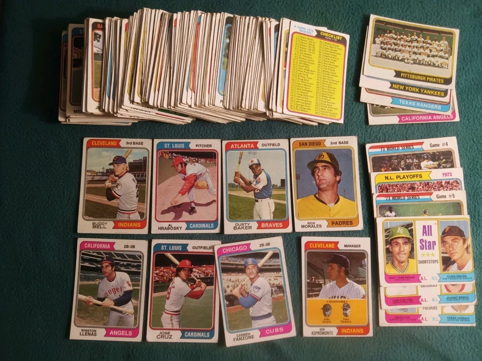 Juego parcial de béisbol 1974 Topps (140+) | Lote de sobrevivientes vintage | Grado inferior... Foto 1 de 4
