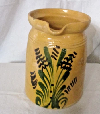  ANCIEN GRAND  POT A LAIT d' ALSACE  EN  TERE CUITE VERNISSEE   BE - Photo 1/4