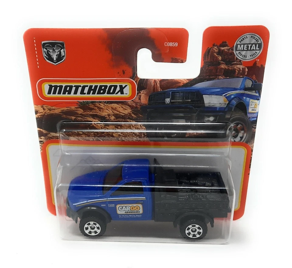 Matchbox No 100 Ram Flatbed Pickup Blue International Card MBX Superfast 2021 - Immagine 1 di 1
