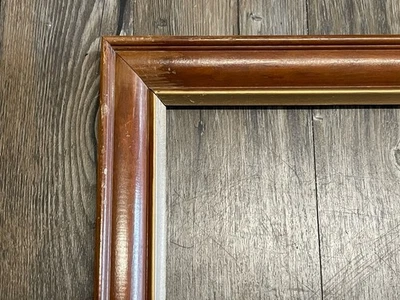 Marco de fotos de madera de roble con borde dorado MCM de colección 22 X 28 marco de arte Foto 1 de 4