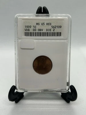 1909 VDB MS65 RD Doubled Die Obverse Die 2 ANACS - Image 1 of 4