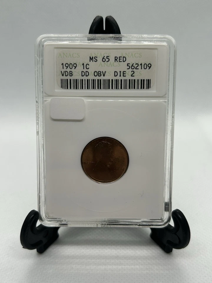 1909 VDB MS65 RD Doubled Die Obverse Die 2 ANACS - Image 1 of 4