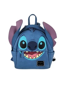 Disney Parks Stitch Loungefly Mini Backpack Faux Leather - Picture 1 of 12